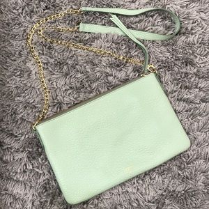 FOSSIL Pastel clutch with detachable purse strap.